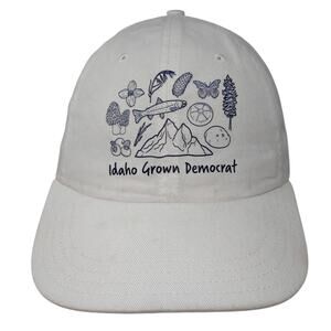 Idaho Grown Democrat Slideback Baseball Cap White One Size Adjustable Unionwear